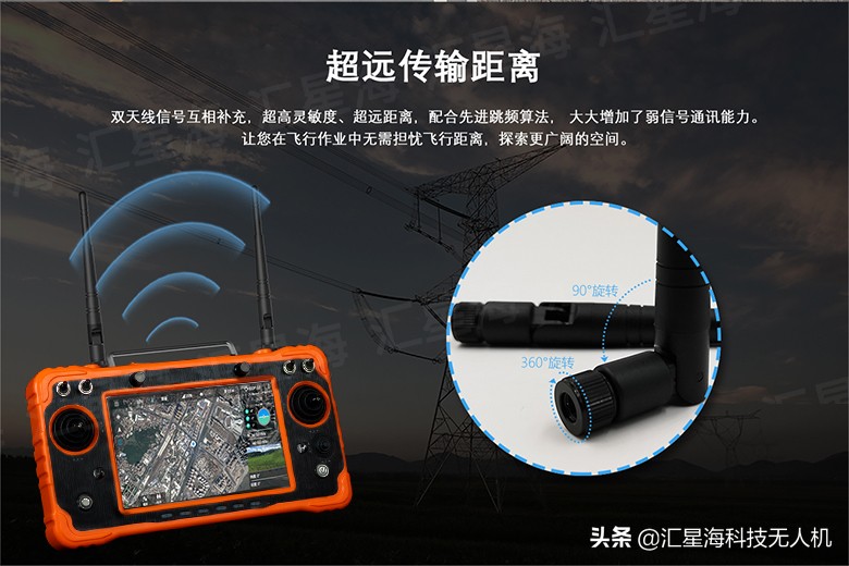 MX16系列1080P數(shù)字圖可傳30km(匯星海數(shù)字圖傳)插圖2 MX16系列1080P數(shù)字圖傳安卓一體手持地面站可傳30km
