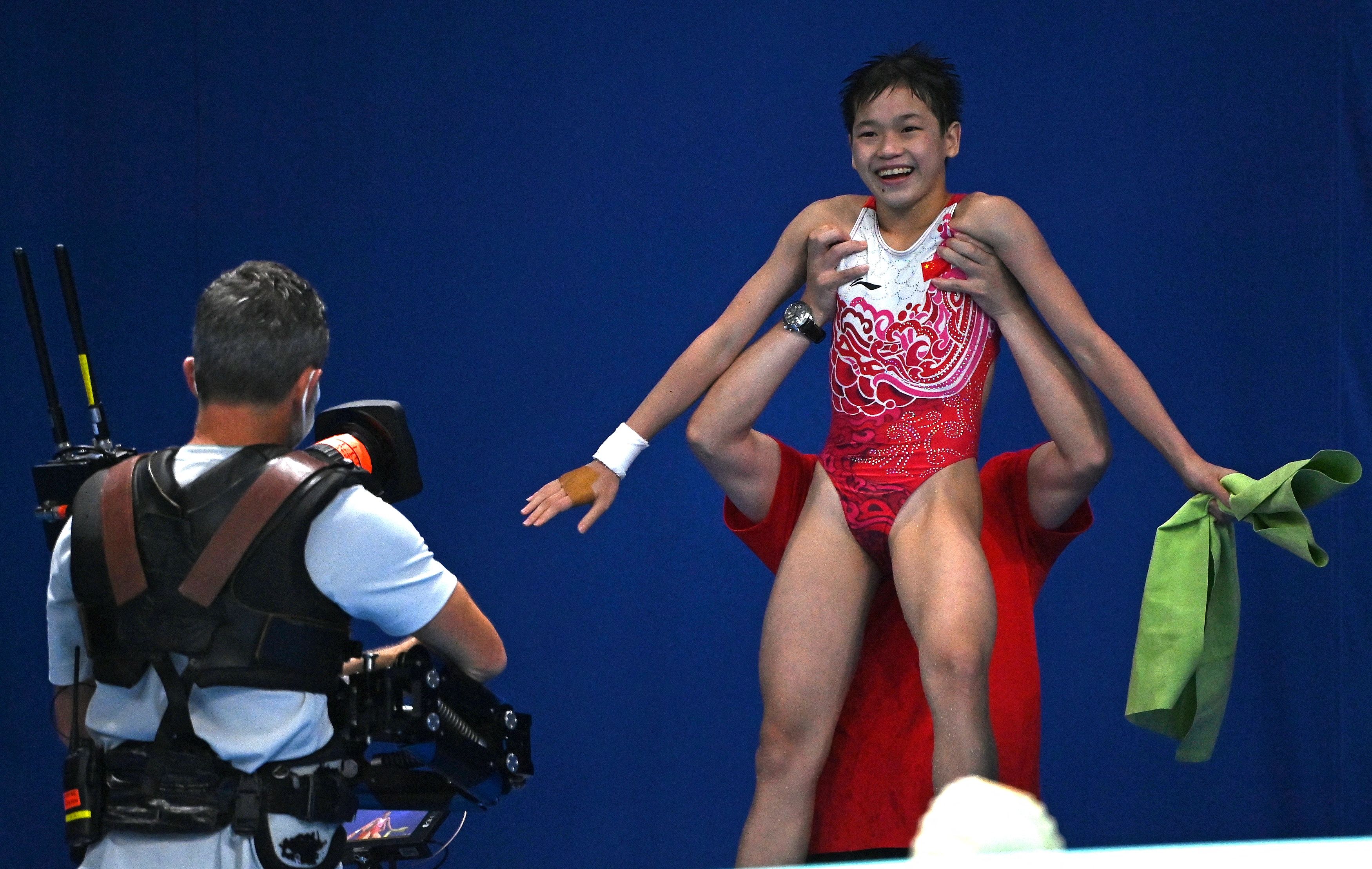歷史首次！14歲全紅嬋3跳滿分奪金