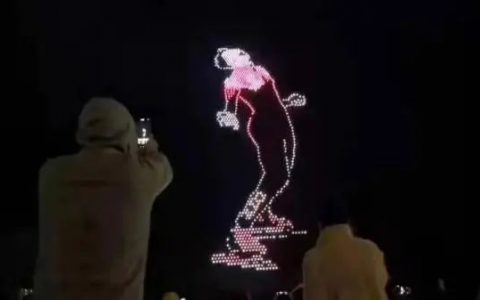 海南1000架無(wú)人機(jī)致敬奧運(yùn)精神（海南無(wú)人機(jī)燈光秀）